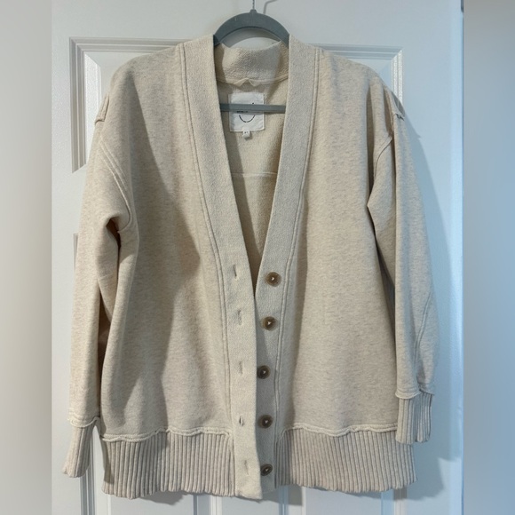 Aerie Beige Button-Up Cardigan - Picture 2 of 4